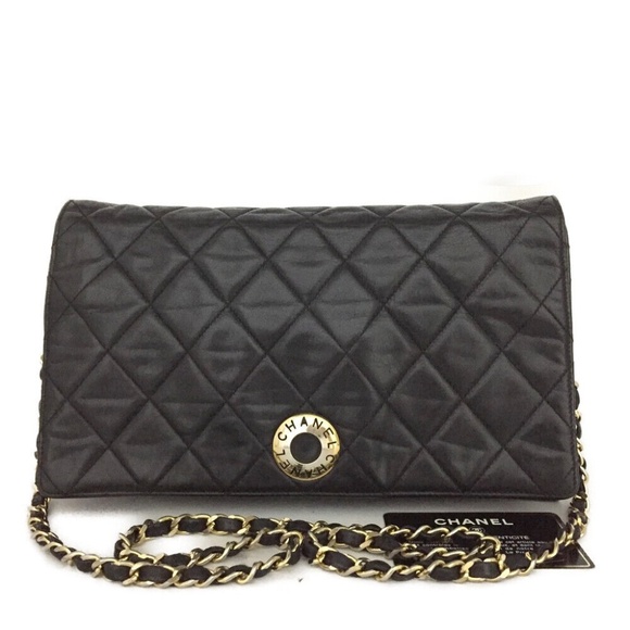 CHANEL Quilted Lambskin Matelasse Logos Bag - Picture 1 of 12